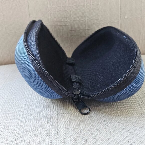 Hobie Eyeglasses Case Zip Around Semi Hard Case Blue Tone Case only - Picture 6 of 11